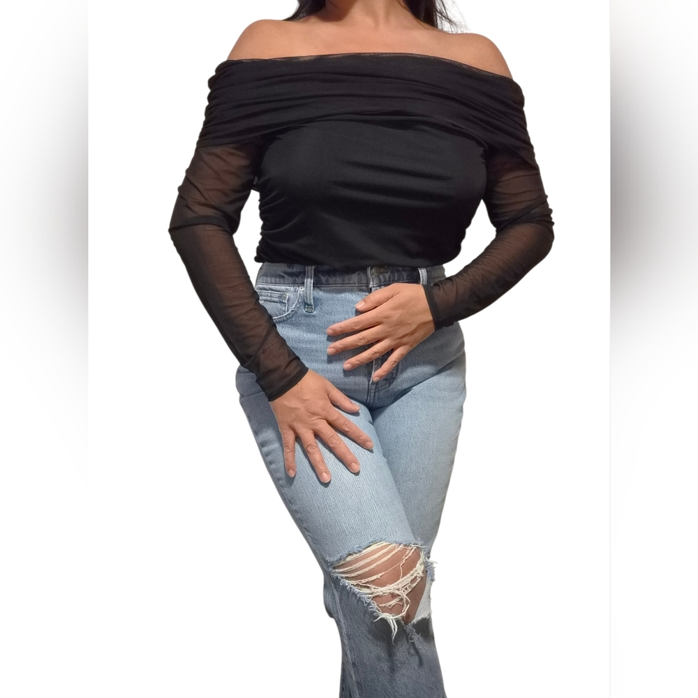 Abercrombie & Fitch Black Drape Blouse - Picture 4 of 5